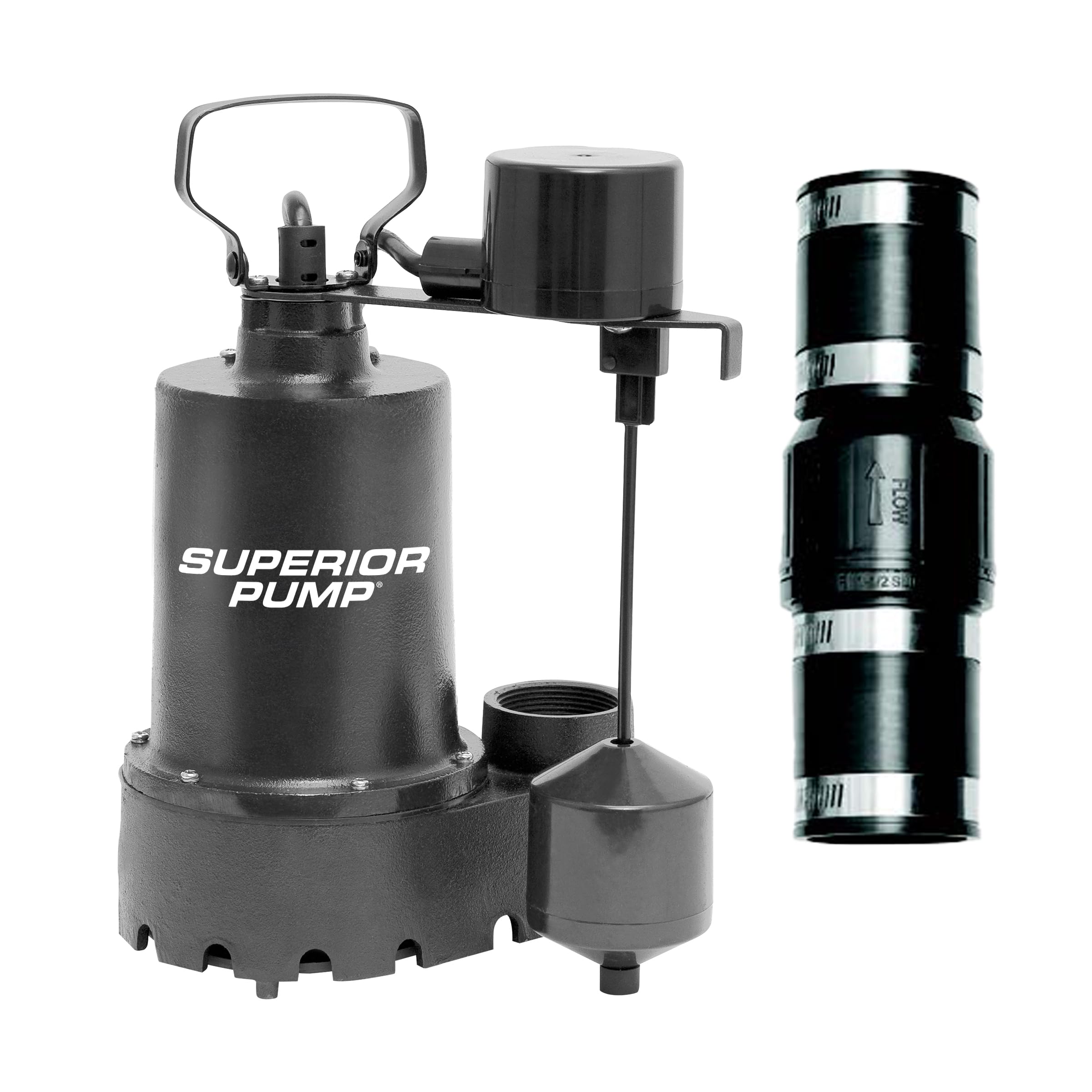 Superior Pump 92053 Cast Iron Submersible Sump Pump with Vertical